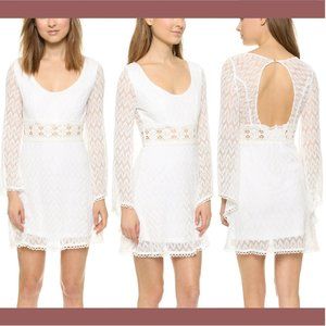 NWT $139 L Space Hayden Crochet‎ Dress Cover Up in Ivory [SZ Large ]